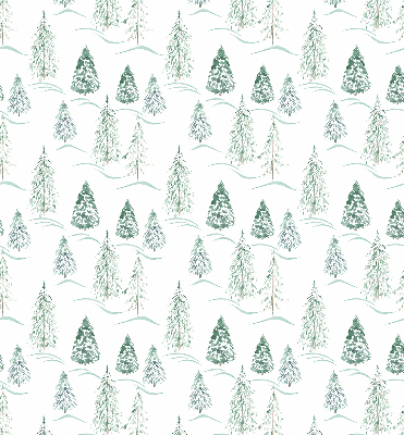 Tenda a rullo interna oscurante con fantasia alberi