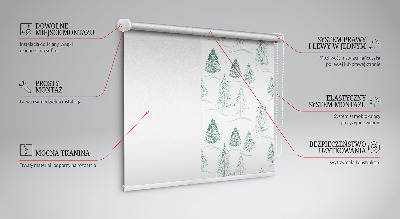 Tenda a rullo interna oscurante con fantasia alberi