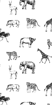 Tenda a rullo oscurante per finestra con stampa a tema animali