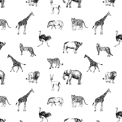 Tenda a rullo oscurante per finestra con stampa a tema animali