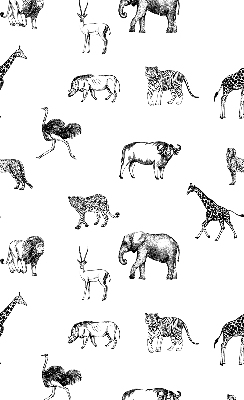 Tenda a rullo oscurante per finestra con stampa a tema animali