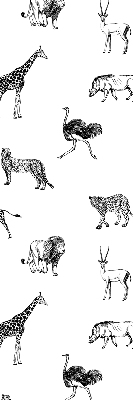 Tenda a rullo oscurante per finestra con stampa a tema animali