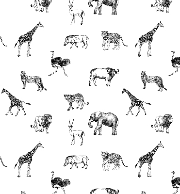Tenda a rullo oscurante per finestra con stampa a tema animali