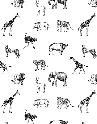 Tenda a rullo oscurante per finestra con stampa a tema animali