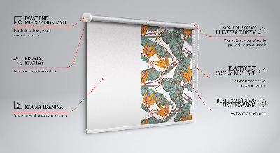 Tenda a rullo oscurante con motivo di fiori e foglie per porta finestra