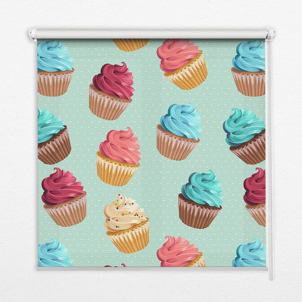 Tenda a rullo interna oscurante modello cupcakes