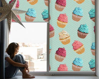 Tenda a rullo interna oscurante modello cupcakes