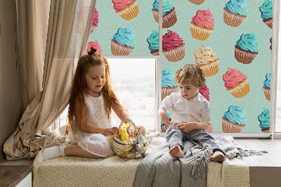 Tenda a rullo interna oscurante modello cupcakes