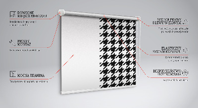 Tenda a rullo interna oscurante con motivo geometrico