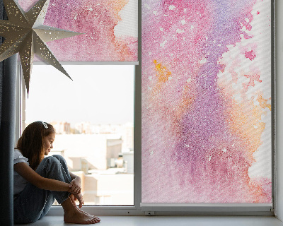 Tenda a rullo oscurante per finestra con stampa artistica a effetto schizzo di pittura