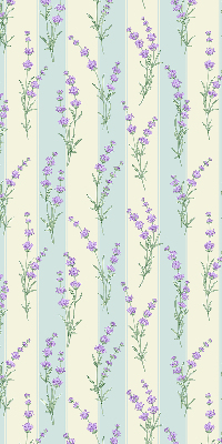 Tenda a rullo interna oscurante per finestra con motivo a fiori viola