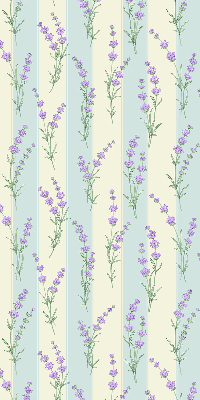 Tenda a rullo interna oscurante per finestra con motivo a fiori viola