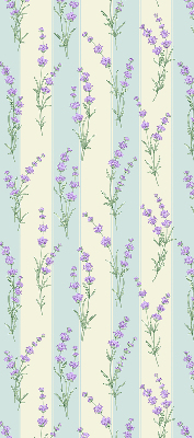 Tenda a rullo interna oscurante per finestra con motivo a fiori viola