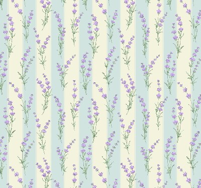 Tenda a rullo interna oscurante per finestra con motivo a fiori viola