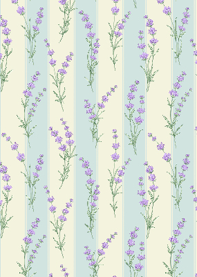 Tenda a rullo interna oscurante per finestra con motivo a fiori viola