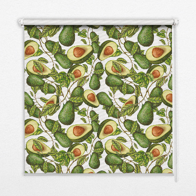 Tenda a rullo oscurante per finestra di colore avocado
