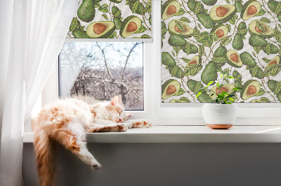 Tenda a rullo oscurante per finestra di colore avocado