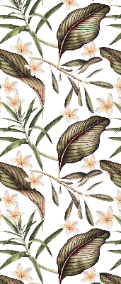 Tenda a rullo interna oscurante con fantasia di fiori con stelo