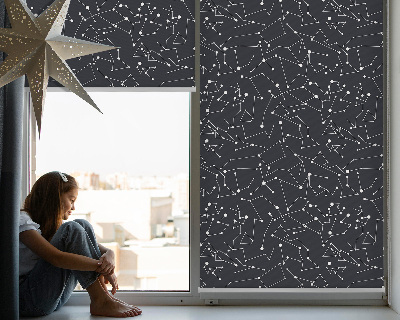 Tenda a rullo oscurante modello costellazione in tessuto