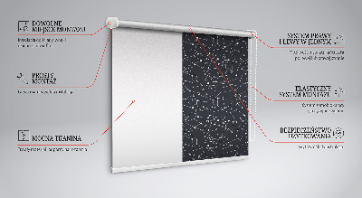 Tenda a rullo oscurante modello costellazione in tessuto
