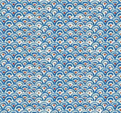Tenda a rullo interna oscurante con fantasia a squame colorate