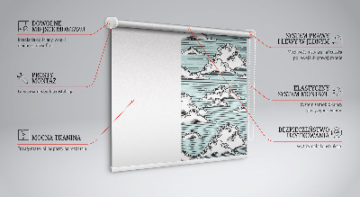 Tenda a rullo oscurante per porta finestra modello Nuvole