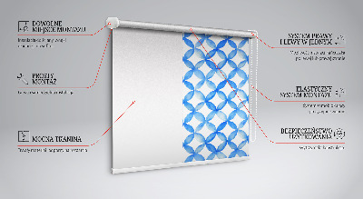 Tenda a rullo interna oscurante per finestra con motivo a stella