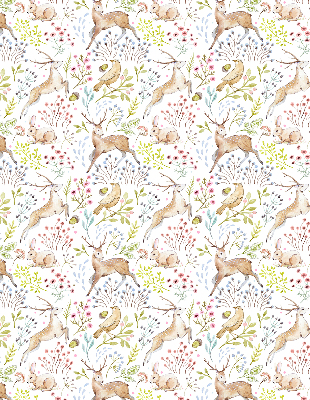 Tenda a rullo oscurante per finestra con stampa di un capriolo e un cervo
