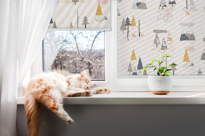 Tenda a rullo interna oscurante modello stagioni per finestra