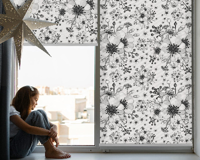 Tenda a rullo interna oscurante con motivo a fiori disegnati