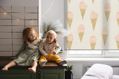 Tenda a rullo oscurante in tessuto color gelato
