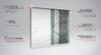Tenda a rullo interna per finestra oscurante con motivo alberi