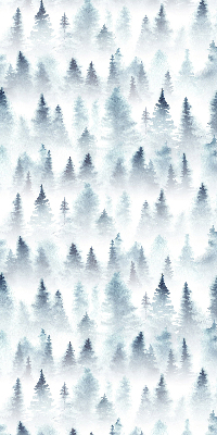 Tenda a rullo oscurante per porta finestra con stampa di una foresta nella nebbia
