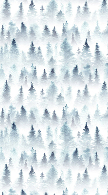 Tenda a rullo oscurante per porta finestra con stampa di una foresta nella nebbia