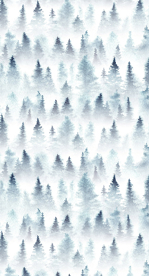 Tenda a rullo oscurante per porta finestra con stampa di una foresta nella nebbia