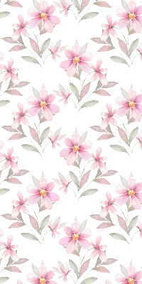 Tenda a rullo interna oscurante con fantasia di fiori rosa