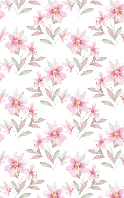 Tenda a rullo interna oscurante con fantasia di fiori rosa