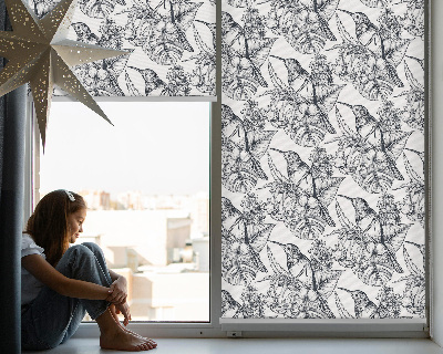 Tenda a rullo oscurante per finestra con design a fiori stampati