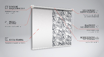 Tenda a rullo oscurante per finestra con design a fiori stampati