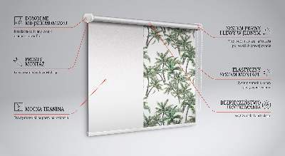 Tenda a rullo oscurante per finestra con fantasia palme