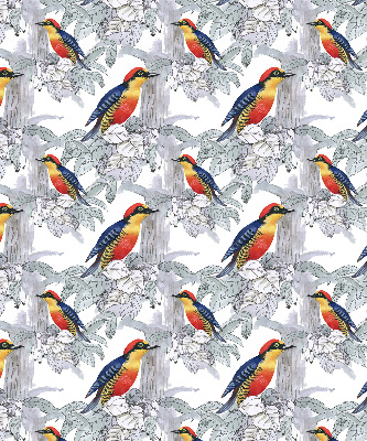 Tenda a rullo oscurante in tessuto con fantasia a uccello colorato