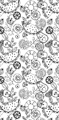 Tenda a rullo interna oscurante con fantasia a frutti disegnati