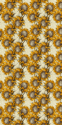 Tenda a rullo oscurante in tessuto modello girasole