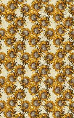 Tenda a rullo oscurante in tessuto modello girasole