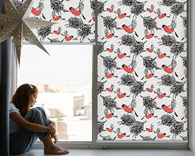Tenda a rullo oscurante con fantasia di uccelli del fringuello per finestra