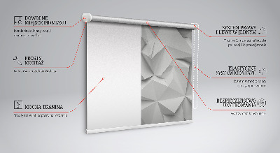 Tenda a rullo interna oscurante con fantasia a parete di carta 3d