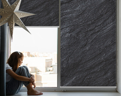 Tenda a rullo oscurante per porta finestra con texture nera