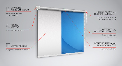 Tenda a rullo oscurante con motivo a onde blu per porta finestra