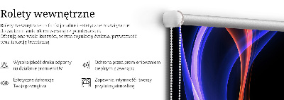 Tenda a rullo interna oscurante con motivo ad animazione arancione e blu