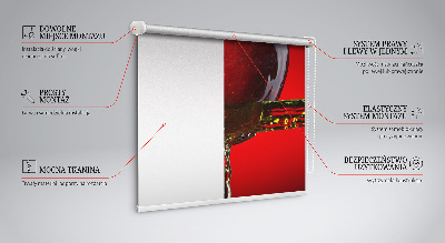 Tenda a rullo oscurante per finestra dal design con mela cosparsa d'acqua